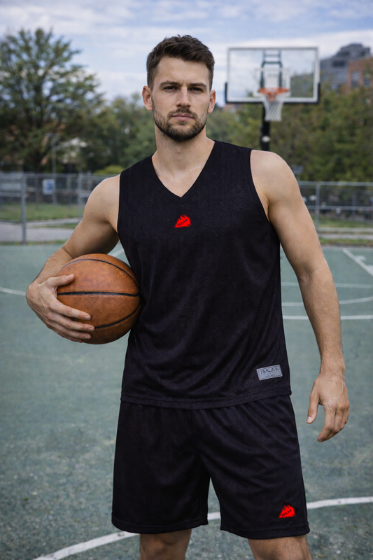 ISKAY Wendehose rot/schwarz