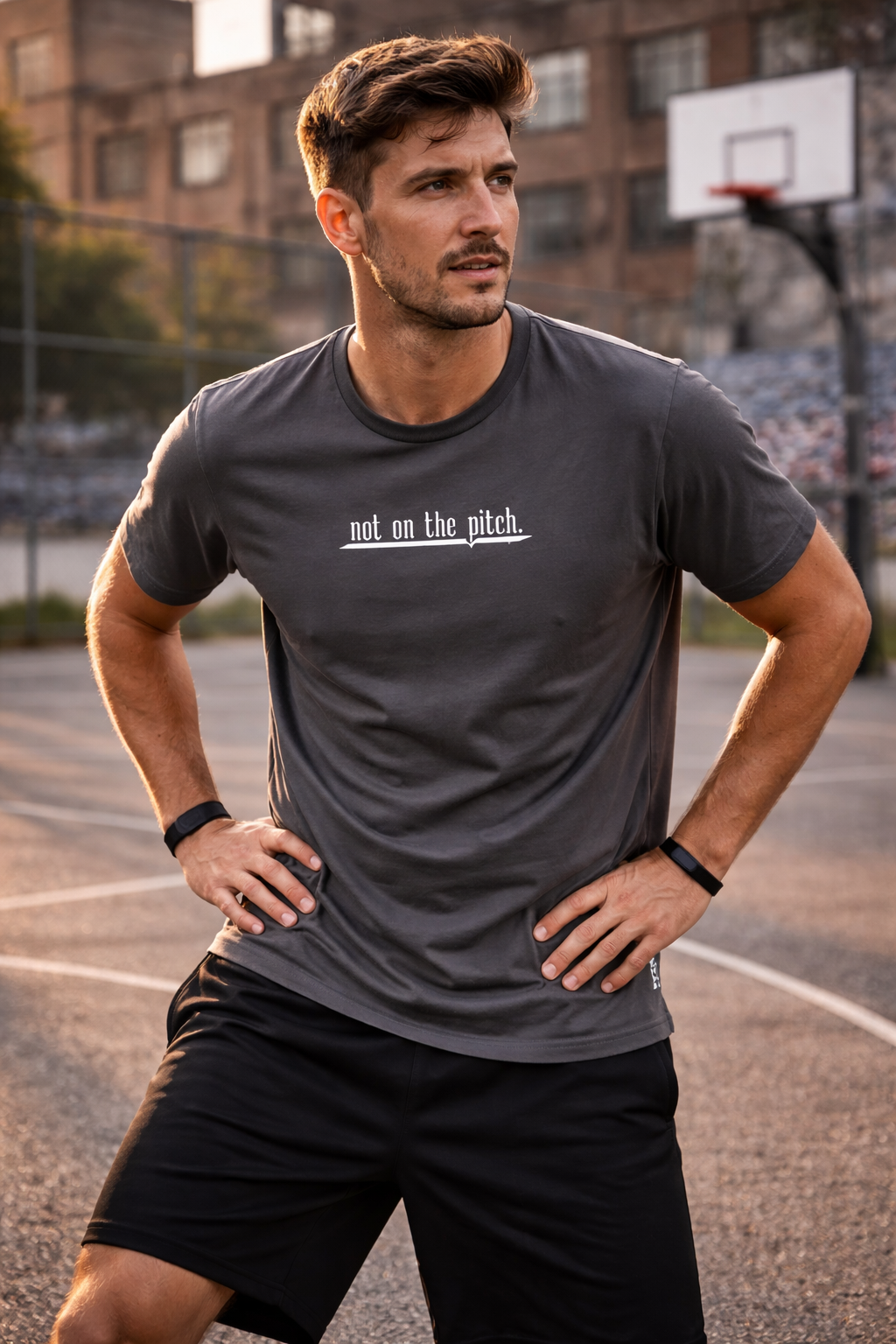 not on the pitch T-Shirt grau