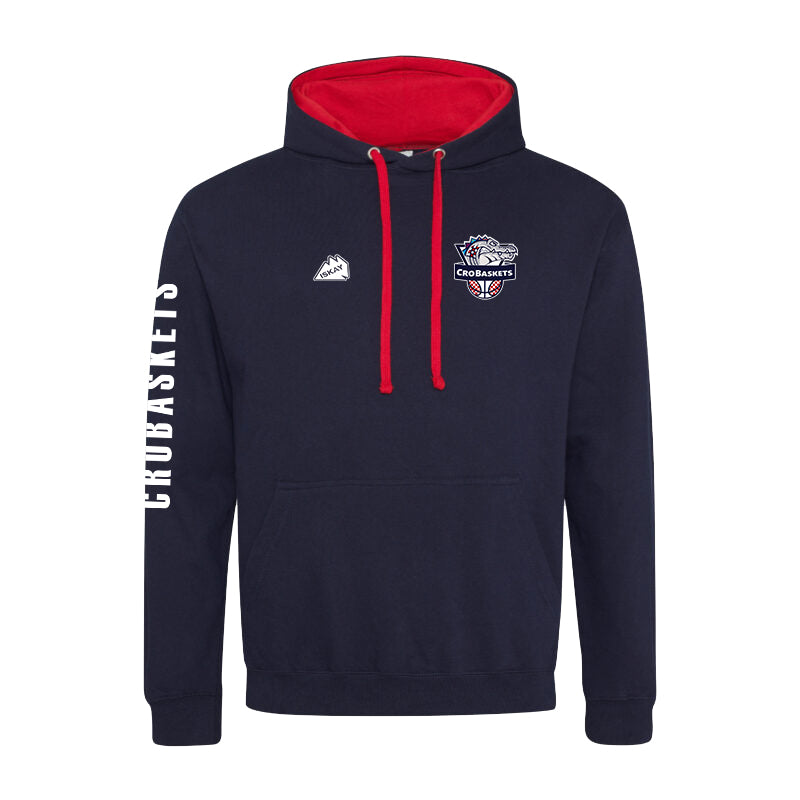 CroBaskets Hoodie Premium navy/rot