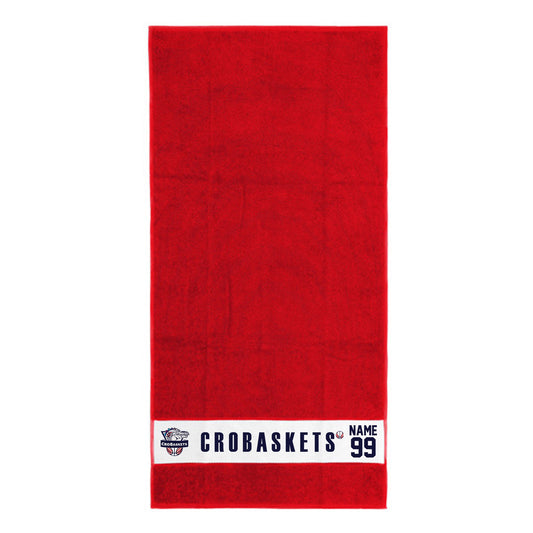 CroBaskets Handtuch rot