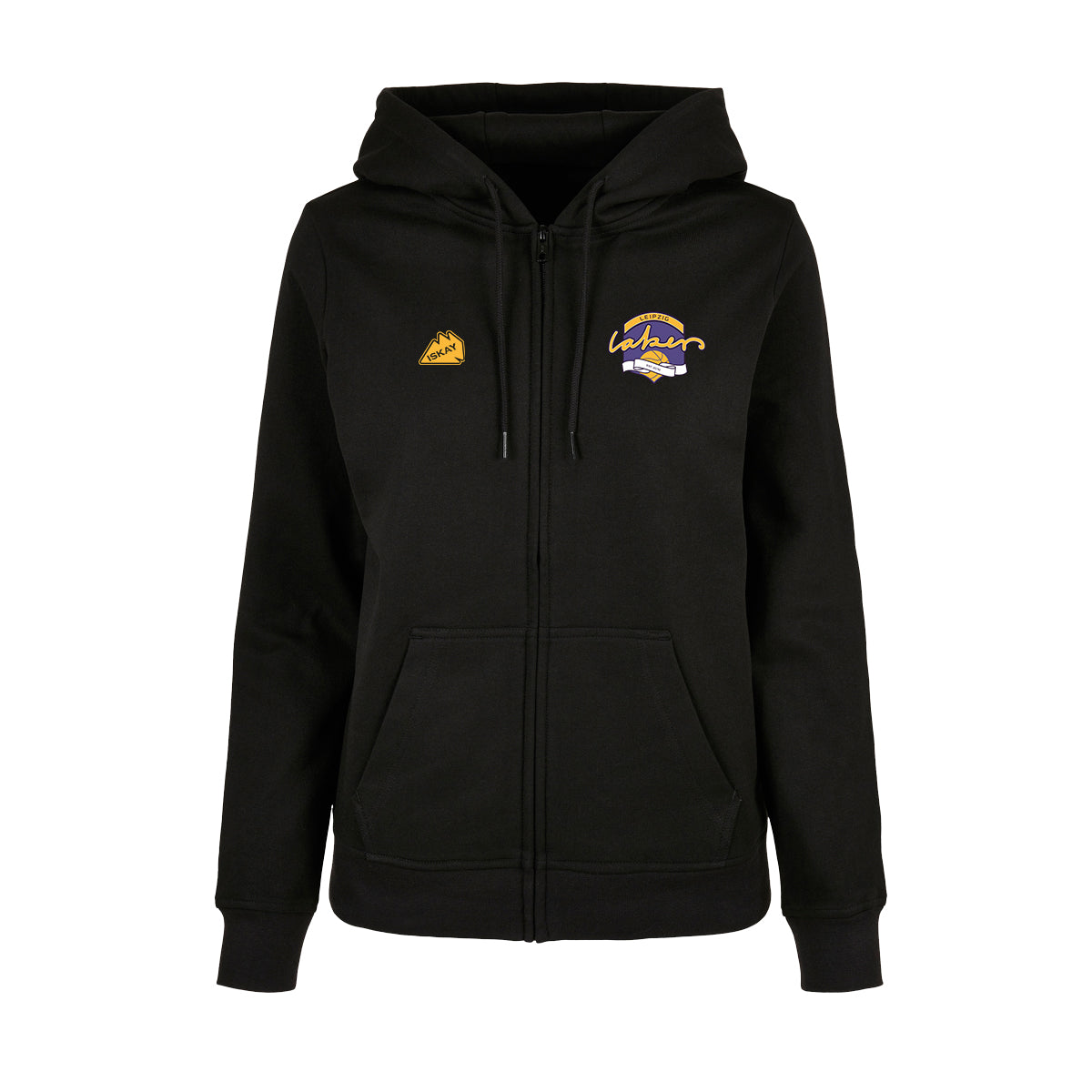 Leipzig Lakers Ladies Retro Logo Zip-Hoodie schwarz