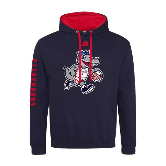 CroCo Hoodie Premium navy/rot