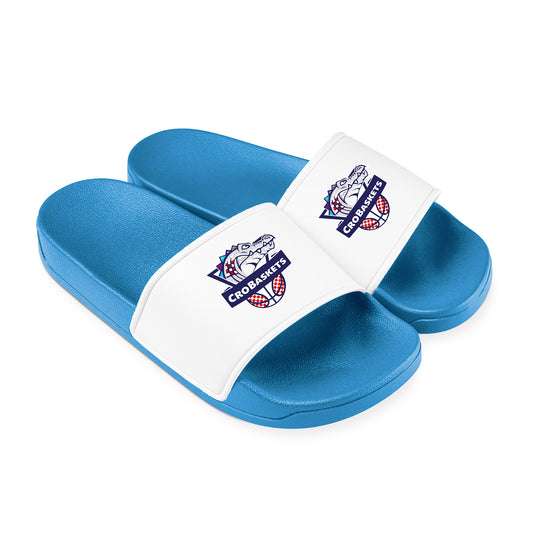 Crobasket Logo Badeschlappen Blau – Team Slides