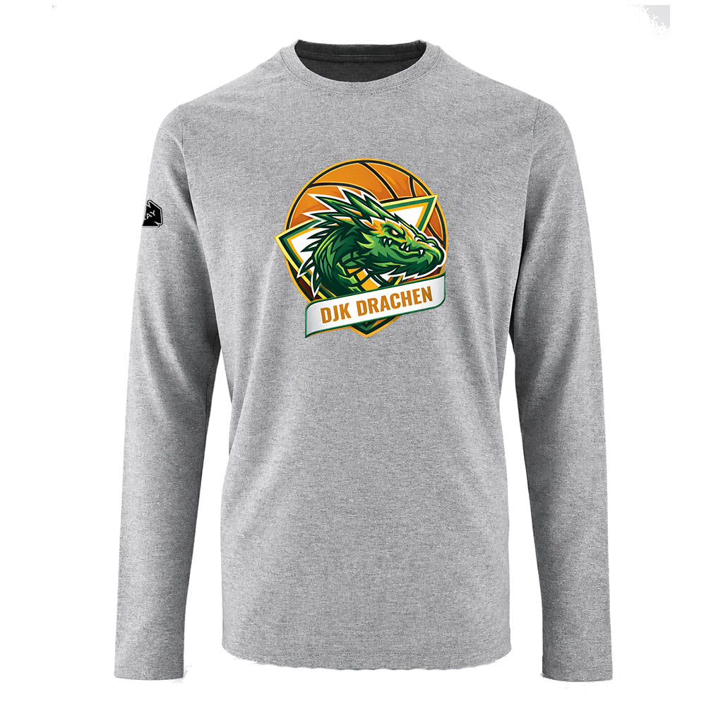 DjK Logo Longsleeve grau
