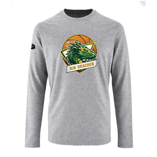 DjK Logo Longsleeve grau