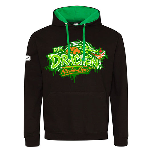 DjK Grafitti Hoodie Premium schwarz/grün