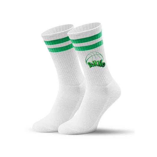 DJKNO Socken weiss/grün