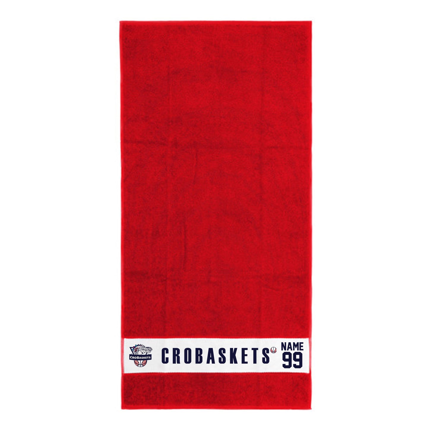 CroBaskets Handtuch rot