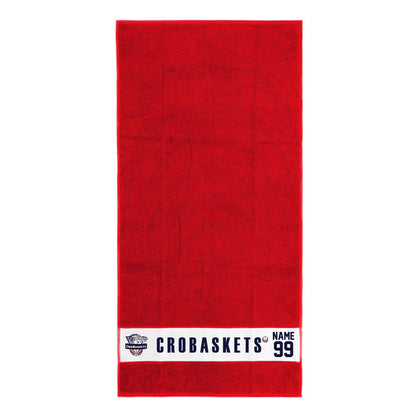 CroBaskets Handtuch rot