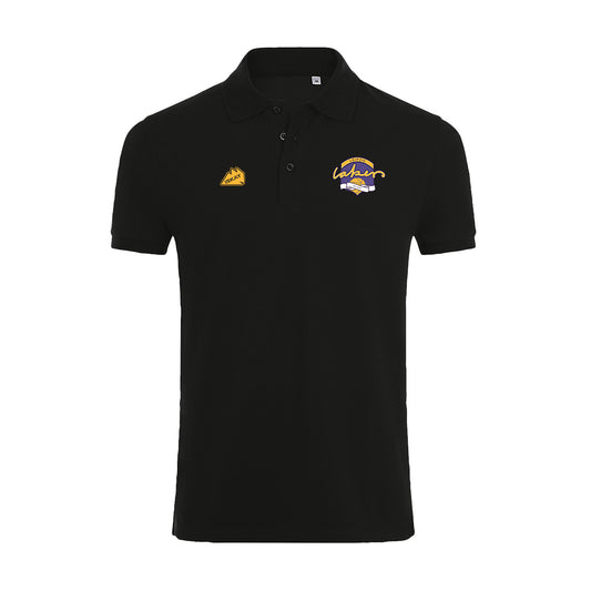 Leipzig Lakers Poloshirt Retro Logo schwarz
