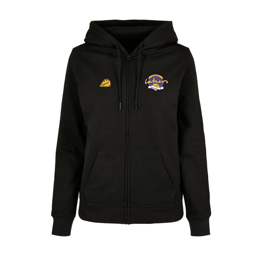 Leipzig Lakers Ladies Retro Logo Zip-Hoodie schwarz