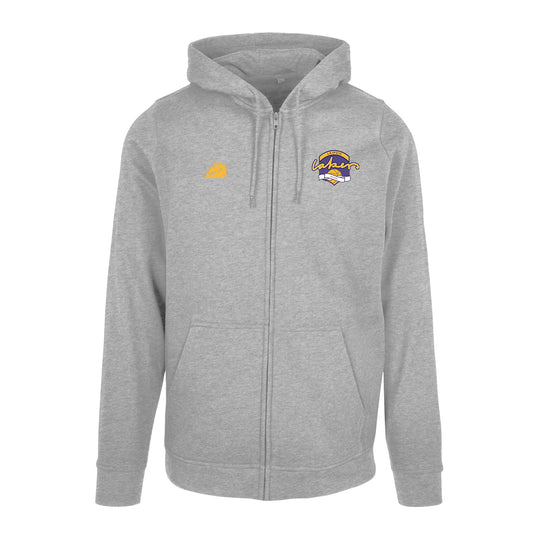 Leipzig Lakers Retro Logo Zip-Hoodie grau