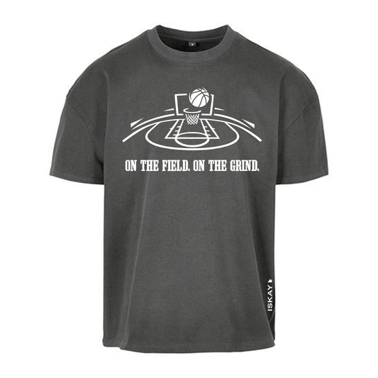 on field Oversize T-Shirt grau
