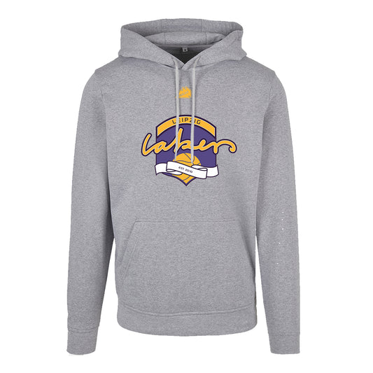 Leipzig Lakers Retro Logo Hoodie grau