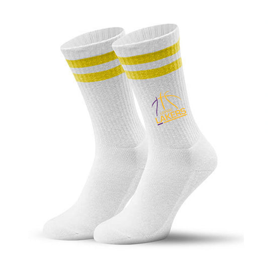 Leipzig Lakers Logo Socken Stripes gelb
