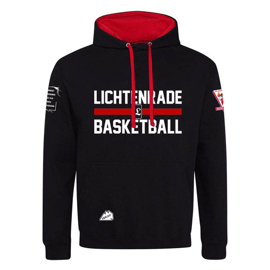 VfL Lichtenrade Hoodie Premium schwarz mit Ärmel Logo´s