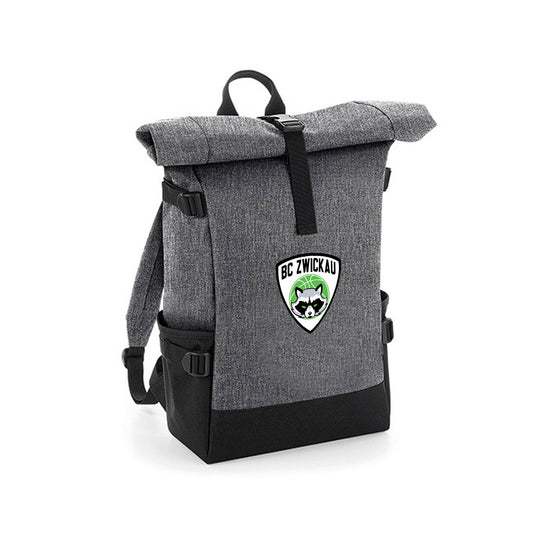 BC Zwickau Roll-Top Basketball Rucksack grau