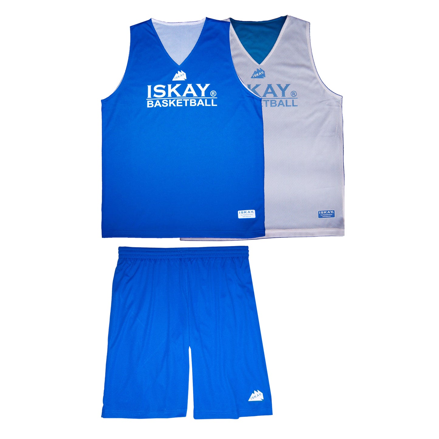 ISKAY Wendetrikot & Single Short royal/weiss