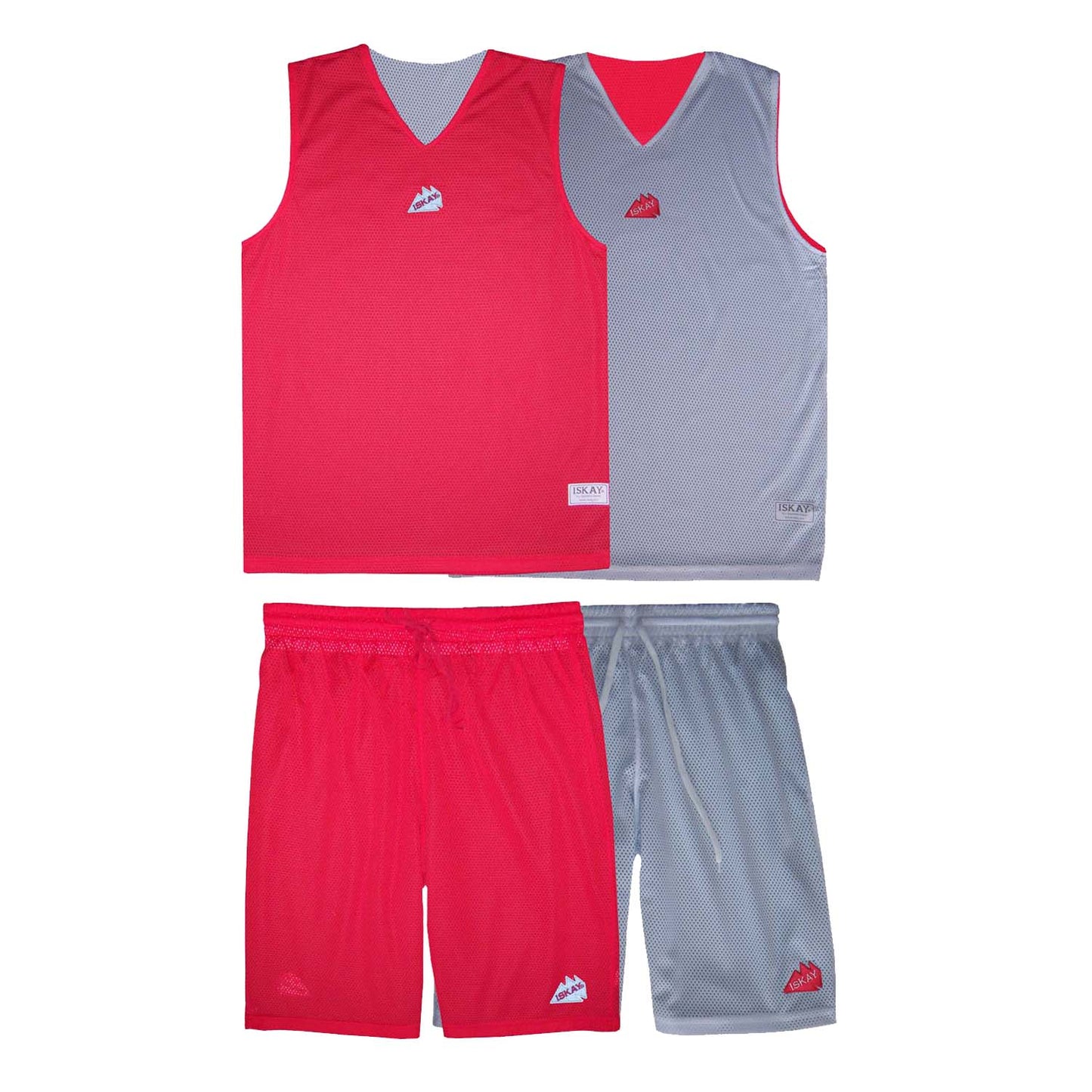 ISKAY Wendetrikot & Hose rot/weiss