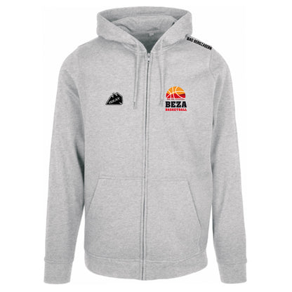 BEZA Zip-Hoodie grau