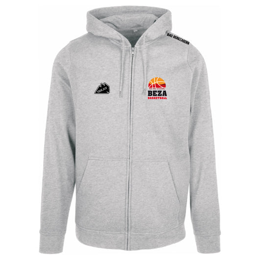BEZA Zip-Hoodie grau